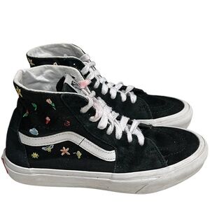 Vans Embroidered Garden Party Black SK8 Hi Tapered Sneaker SZ 6 Women’s